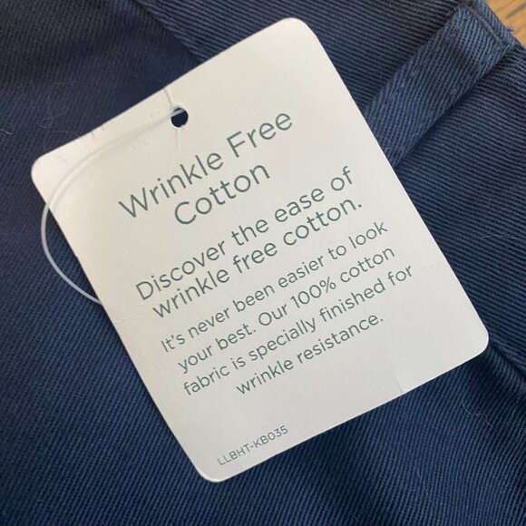 (2) L.L. Bean Classic Fit chino pants 20W Reg khaki and Navy womens NEW 2 PAIR - Picture 5 of 9